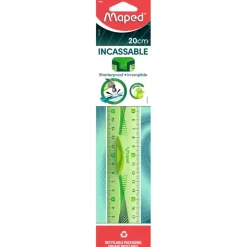Maped Incassable - Règle double décimètre 20 cm - incassable - disponible dans différentes couleurs
