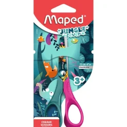 Maped Jungle Fever - Ciseaux VIVO 12 cm (blister 100% carton) - disponible dans différentes couleurs