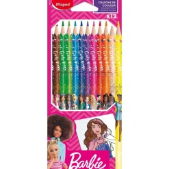 Maped Licence Barbie - 12 Crayons de couleur en pochette carton