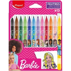 Maped Licence Barbie - 12 Feutres en pochette carton