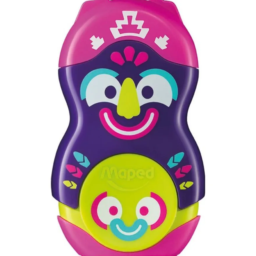 Maped Loopy Totem - Taille crayon / gomme - 1 trou - disponible dans différentes couleurs