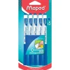 Maped Marker'Peps - Pack de 5 marqueurs effaçables avec chiffonette - pointe fine - bleu