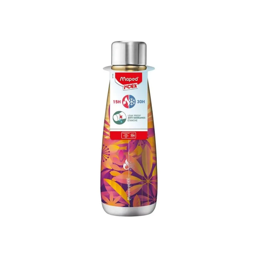 Maped Picnik – Bouteille Isotherme Adulte Solaris 500 ml en Acier Inoxydable