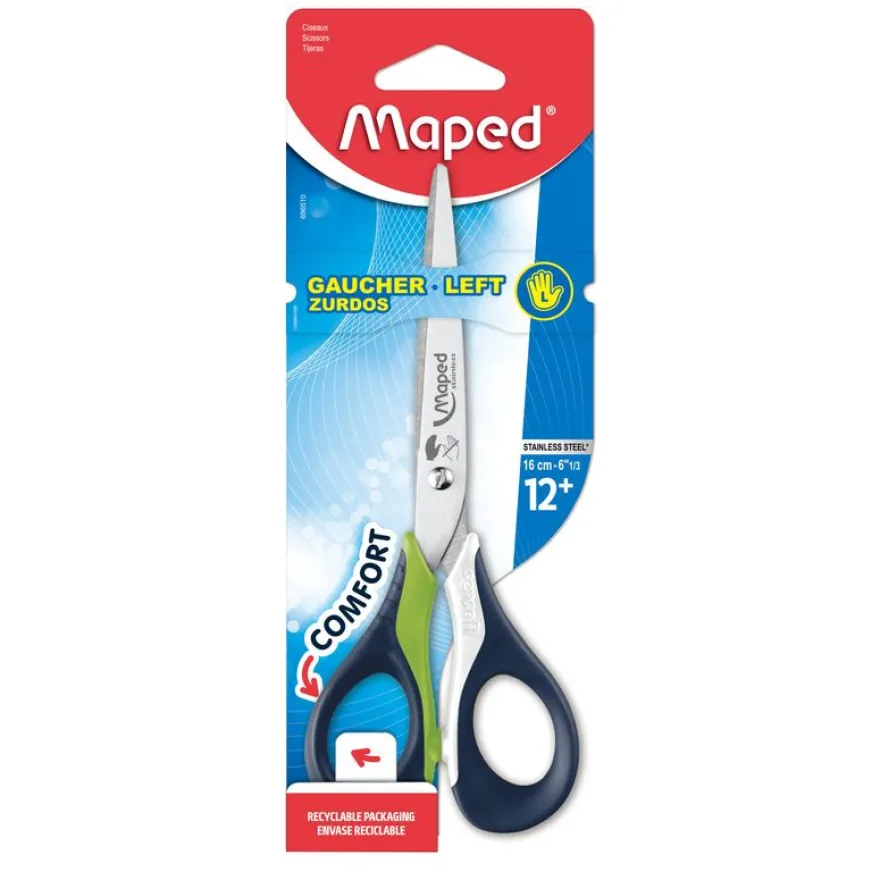 Maped Sensoft 3D - Ciseaux bouts ronds - pour gaucher - 16 cm