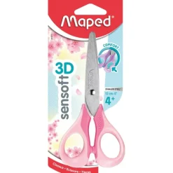 Maped Sensoft 3D Pastel - Ciseaux bouts ronds - 13 cm - disponible dans différentes couleurs