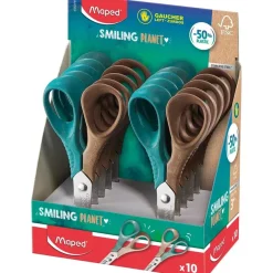 Maped Smiling Planet - Ciseaux Vivo pour gaucher 12 cm - disponible dans différentes couleurs - 50% en fibre de bois