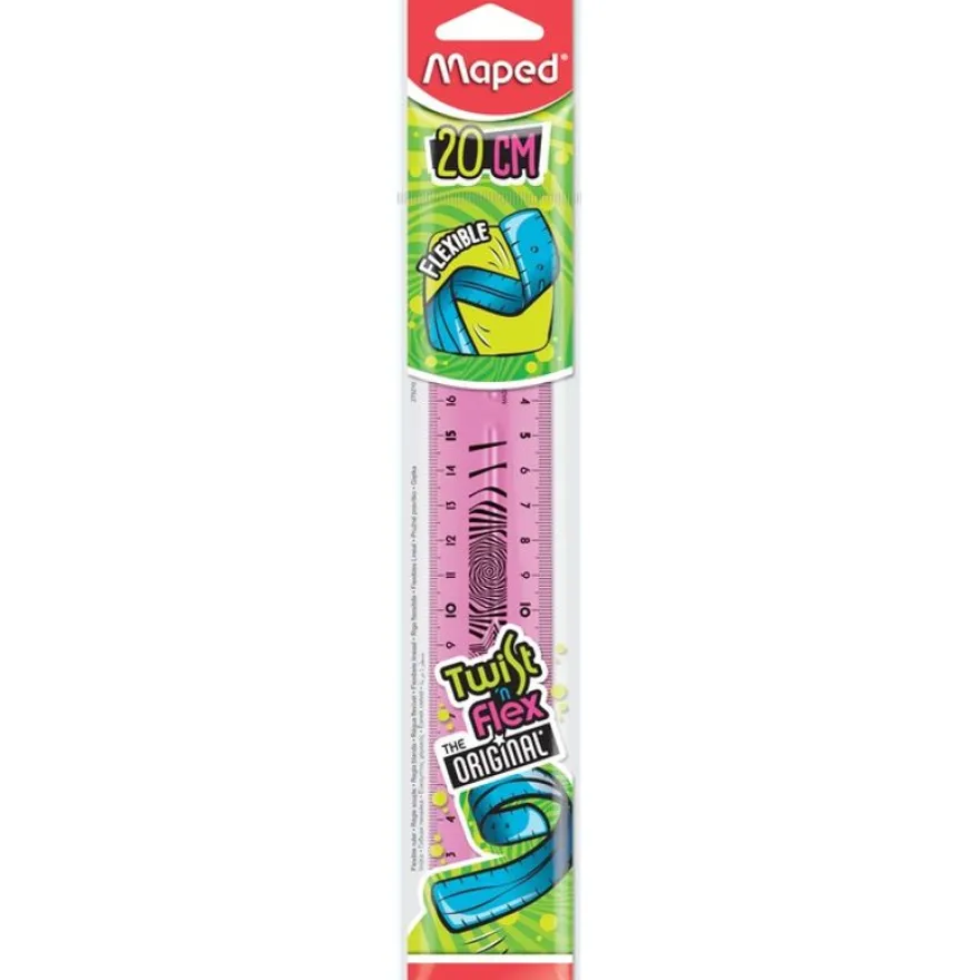 Maped Twist'n Flex - Règle flexible 20 cm - disponible dans différentes couleurs