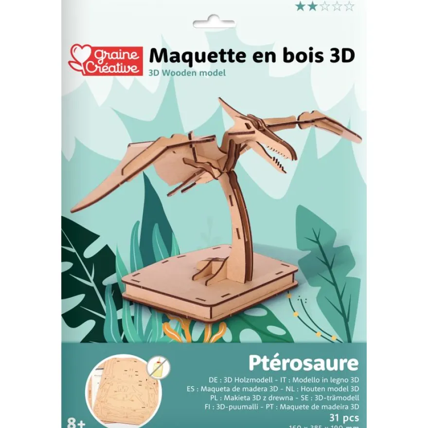 Maquette bois 3D - Pterosaure - 31 pièces