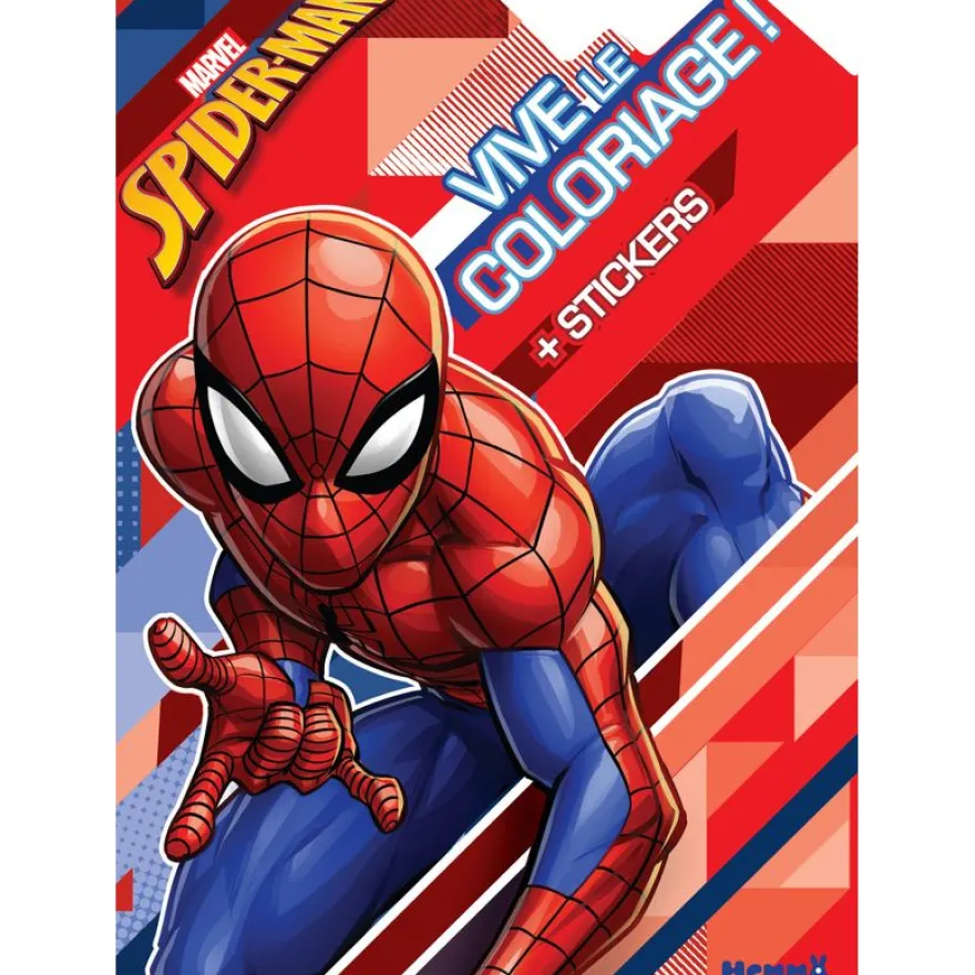 Marvel Spider-Man - Vive le coloriage ! + stickers (fond formes géométriques)