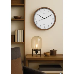 MAULgrain - horloge murale à quartz - dark wood