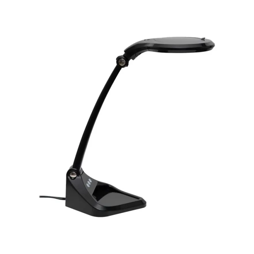 MAULiris - Lampe loupe à Led - 10 cm diamètre - agrandissement : 1.75x - 7 W - noir