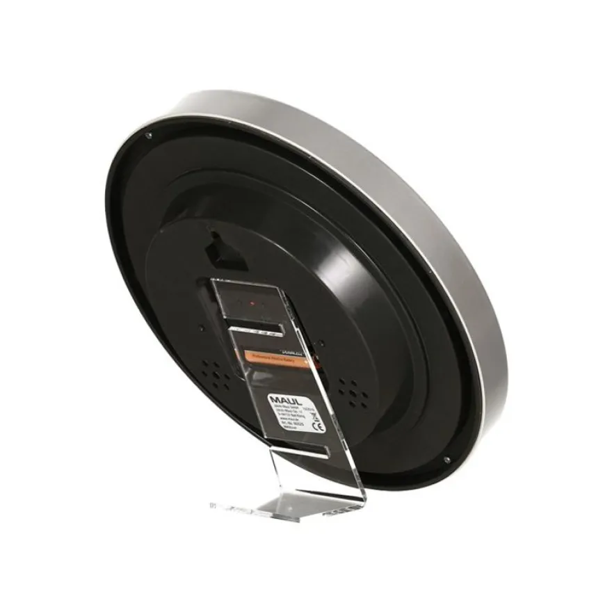 MaulRun - Horloge - mécanisme radio pilotée - 25 cm - blanc argenté