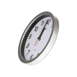 MaulRun - Horloge - mécanisme radio pilotée - 25 cm - blanc argenté