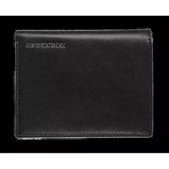 Maverick - Portefeuille anti-piratage avec porte-cartes amovible - 8,5 x 10,5 cm - cuir noir