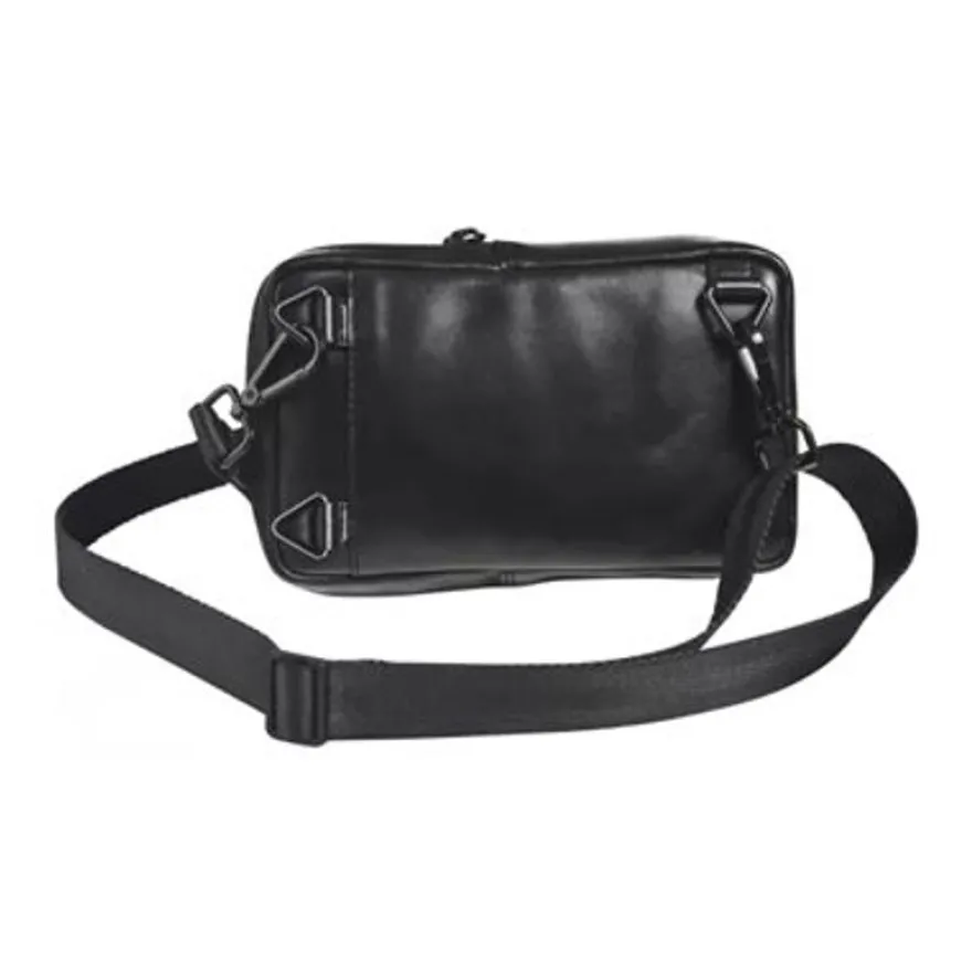 Maverick All Black - Sac à bandoulière - cuir de vachette pleine fleur tanné végétal - noir