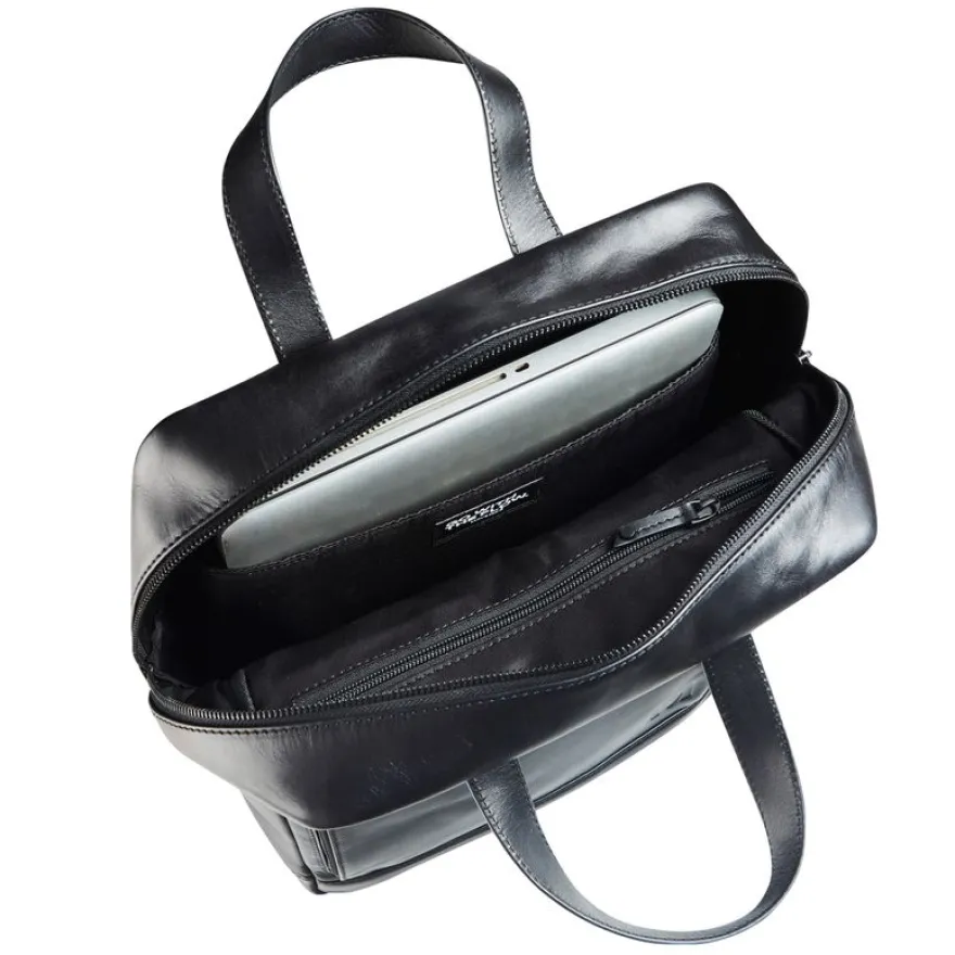 Maverick All Black - Sac à dos pour ordinateur 15.6" - cuir - noir
