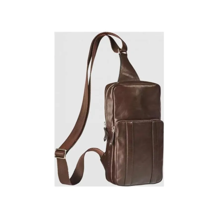 Maverick brown - Sac à bandoulière - cuir - cuir de vachette pleine fleur tanné végétal - brun