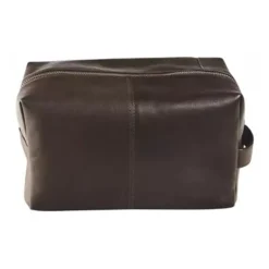 Maverick brown - Trousse de toilette taille S - cuir de vachette pleine fleur tanné végétal - brun
