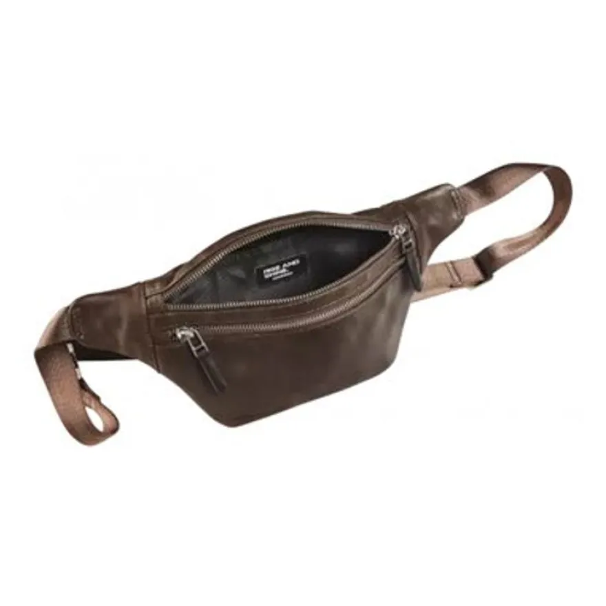 Maverick brown - Étui de ceinture - bum bag - cuir de vachette pleine fleur tanné végétal - brun