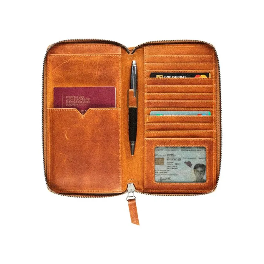 Maverick New Men - Portefeuille de voyage RFID - cuir