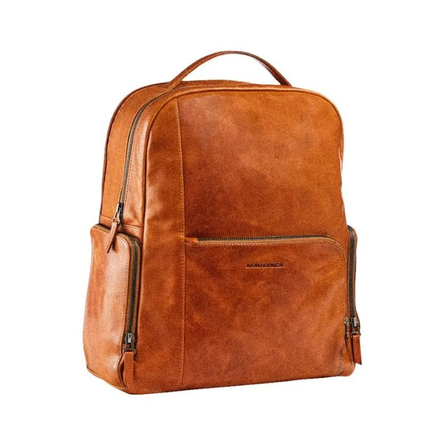 Maverick New Men - Sac à dos pour ordinateur portable 14" - cuir