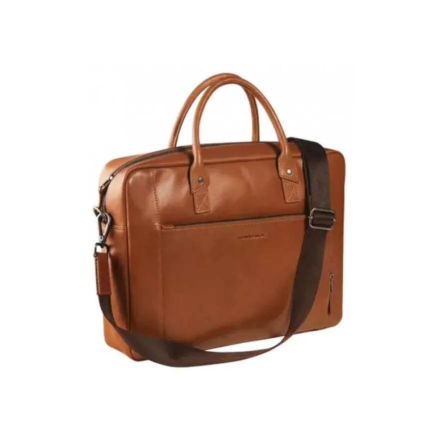Maverick New Men - Sacoche pour ordinateur portable - cuir - 15.6" - cognac
