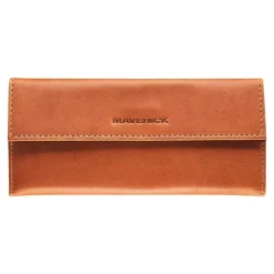 Maverick New Men - Étui a lunettes - pliable - cuir de vachette pleine fleur tanné végétal - cognac