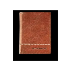 Maverick Rough Gear - Porte-cartes anti-piratage pour 14 cartes - cognac