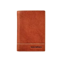 Maverick Rough Gear - Portefeuille - RFID pour cartes supplémentaires - cuir de buffle pleine fleur à tannage végétal - cognac