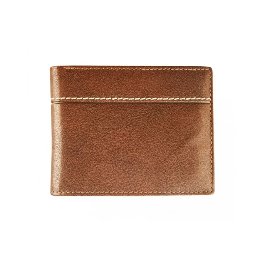 Maverick Rough Gear - Portefeuille - RFID, with zipper - cuir de buffle pleine fleur à tannage végétal - cognac