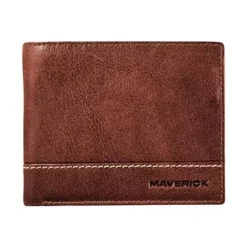 Maverick Rough Gear - Portefeuille - RFID, with removable cardholder - cuir de buffle pleine fleur à tannage végétal - brun