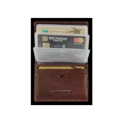 Maverick Rough Gear - Porte-cartes anti-piratage pour 14 cartes - brun