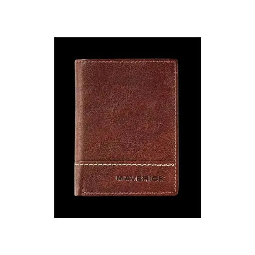 Maverick Rough Gear - Porte-cartes anti-piratage pour 14 cartes - brun
