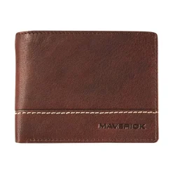 Maverick Rough Gear - Portefeuille - RFID - cuir de buffle pleine fleur à tannage végétal - brun
