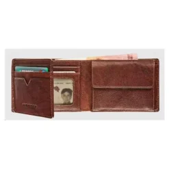 Maverick Rough Gear - Portefeuille - RFID, with 2 banknote pockets - cuir de buffle pleine fleur à tannage végétal - brun