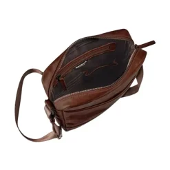 Maverick Rough Gear - Sac à bandoulière taille S - cuir de buffle pleine fleur à tannage végétal - brun