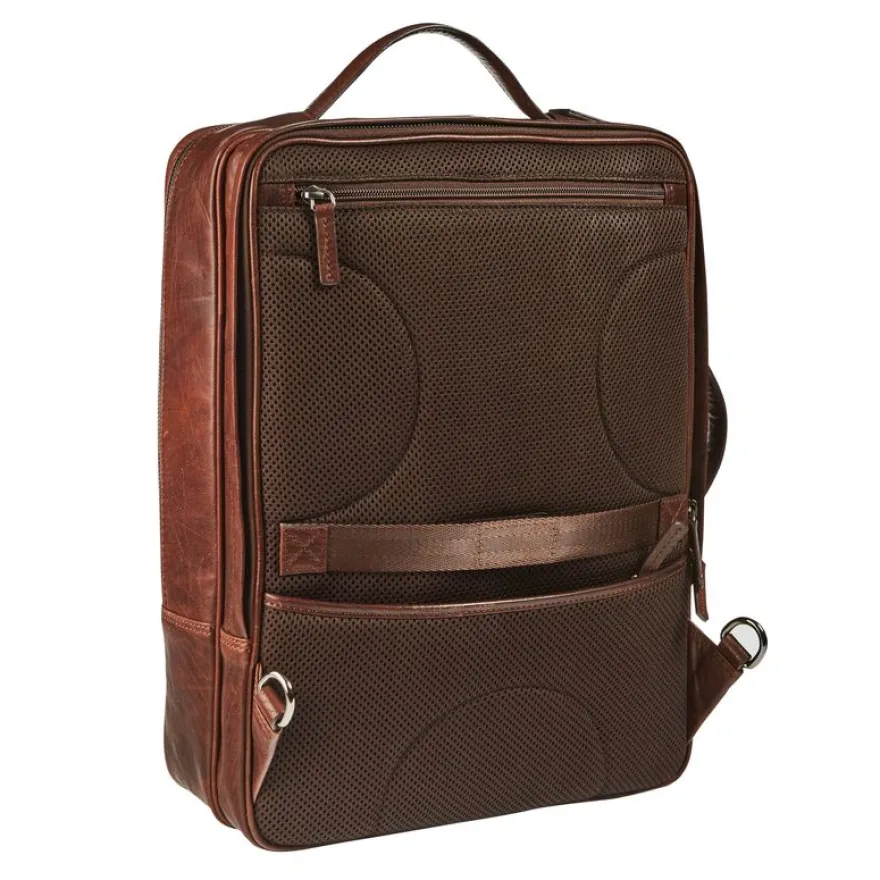 Maverick Rough Gear - Sac à dos pour ordinateur 15.6" - cuir - brun