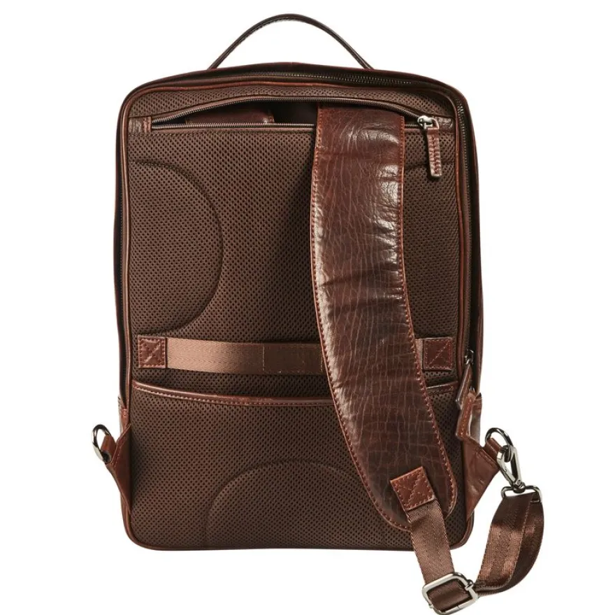 Maverick Rough Gear - Sac à dos pour ordinateur 15.6" - cuir - brun