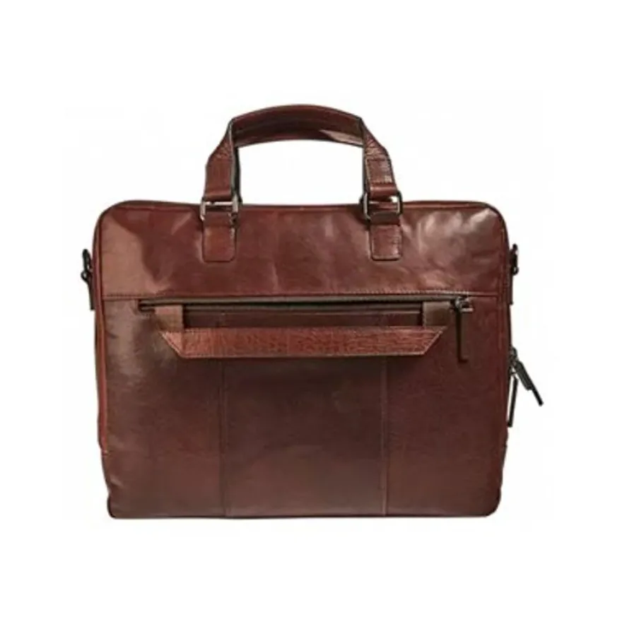 Maverick Rough Gear - Sacoche pour ordinateur portable - grand - cuir - 15.6" - brun