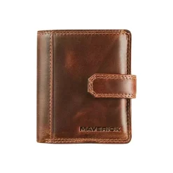 Maverick The Original - Portefeuille - compact RFID - cuir de vachette pleine fleur tanné végétal - brun