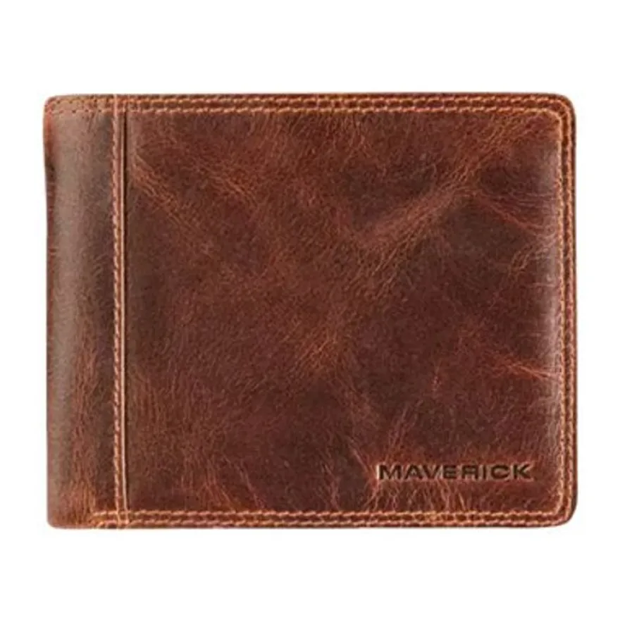 Maverick The Original - Portefeuille RFID avec porte-cartes amovible - cuir