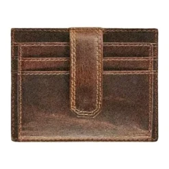 Maverick The Original - Porte-cartes RFID avec fermeture à bouton - cuir