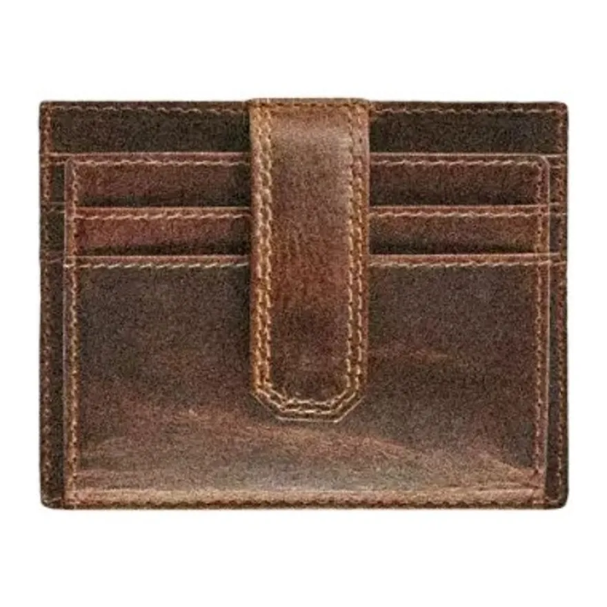 Maverick The Original - Porte-cartes RFID avec fermeture à bouton - cuir