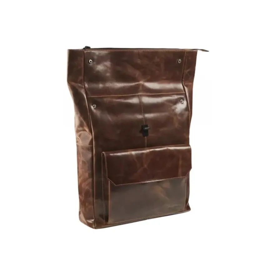 Maverick The Original - Sac à dos pour ordinateur portable - cuir - 15.6" - brun