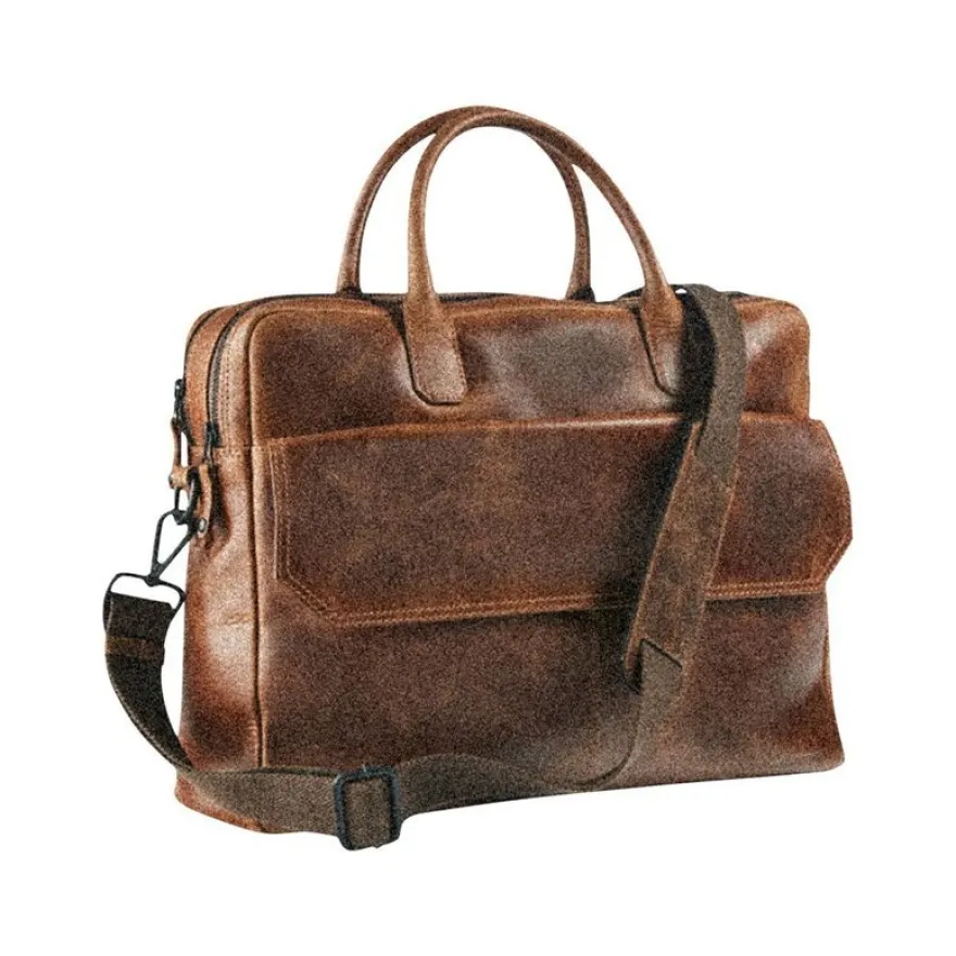 Maverick The Original - Sacoche large pour ordinateur portable 15,6" - cuir