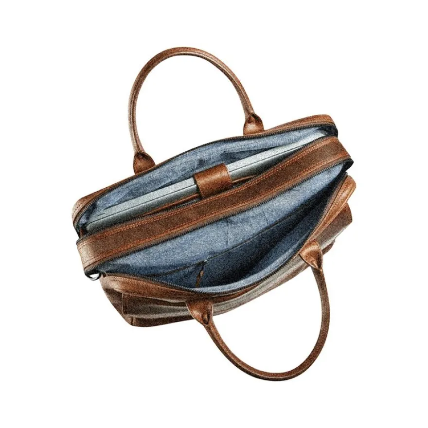 Maverick The Original - Sacoche large pour ordinateur portable 15,6" - cuir
