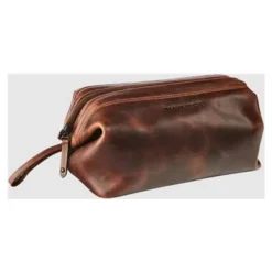 Maverick The Original - Trousse de toilette - cuir de vachette pleine fleur tanné végétal - brun