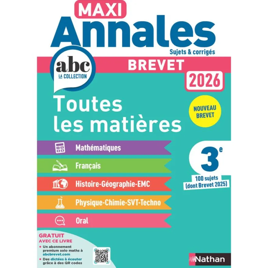 Maxi annales brevet 2026 - corrigé