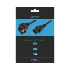MCL - Câble d'alimentation - power IECC 13 - 2 m - noir