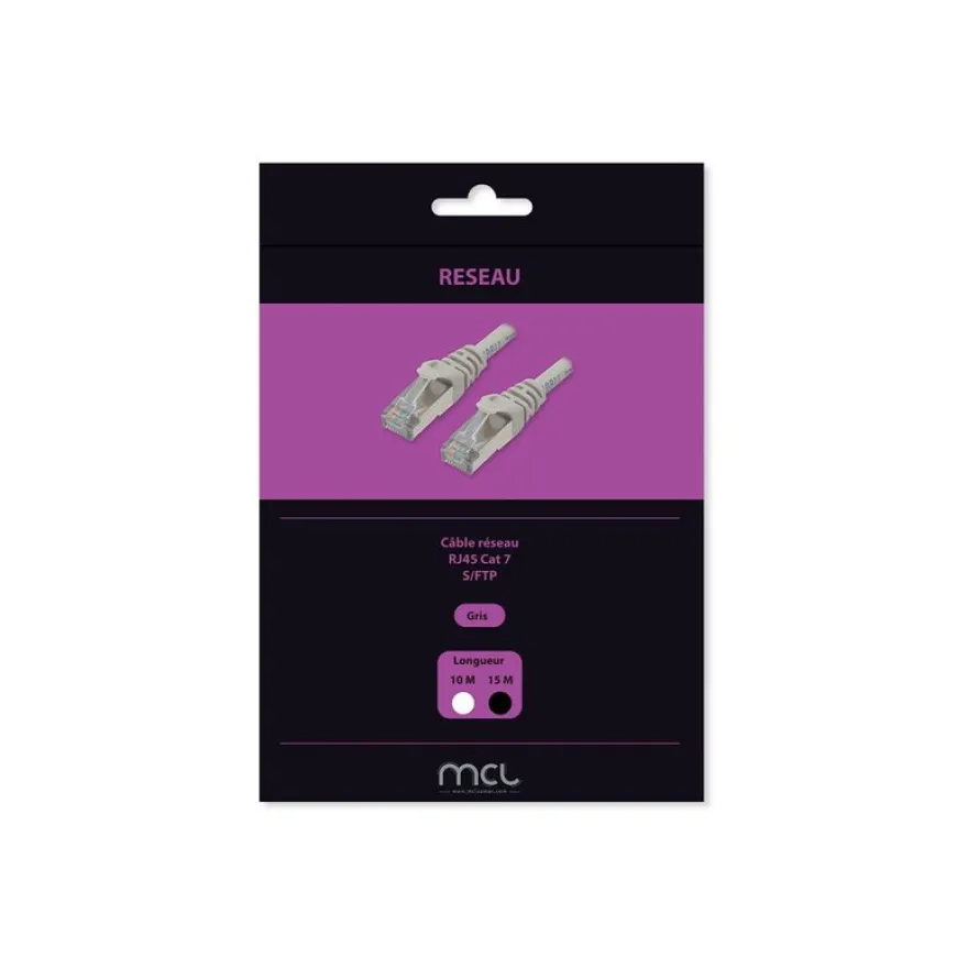 MCL - Câble réseau - RJ-45 (M) pour RJ-45 (M) - 15 m - gris